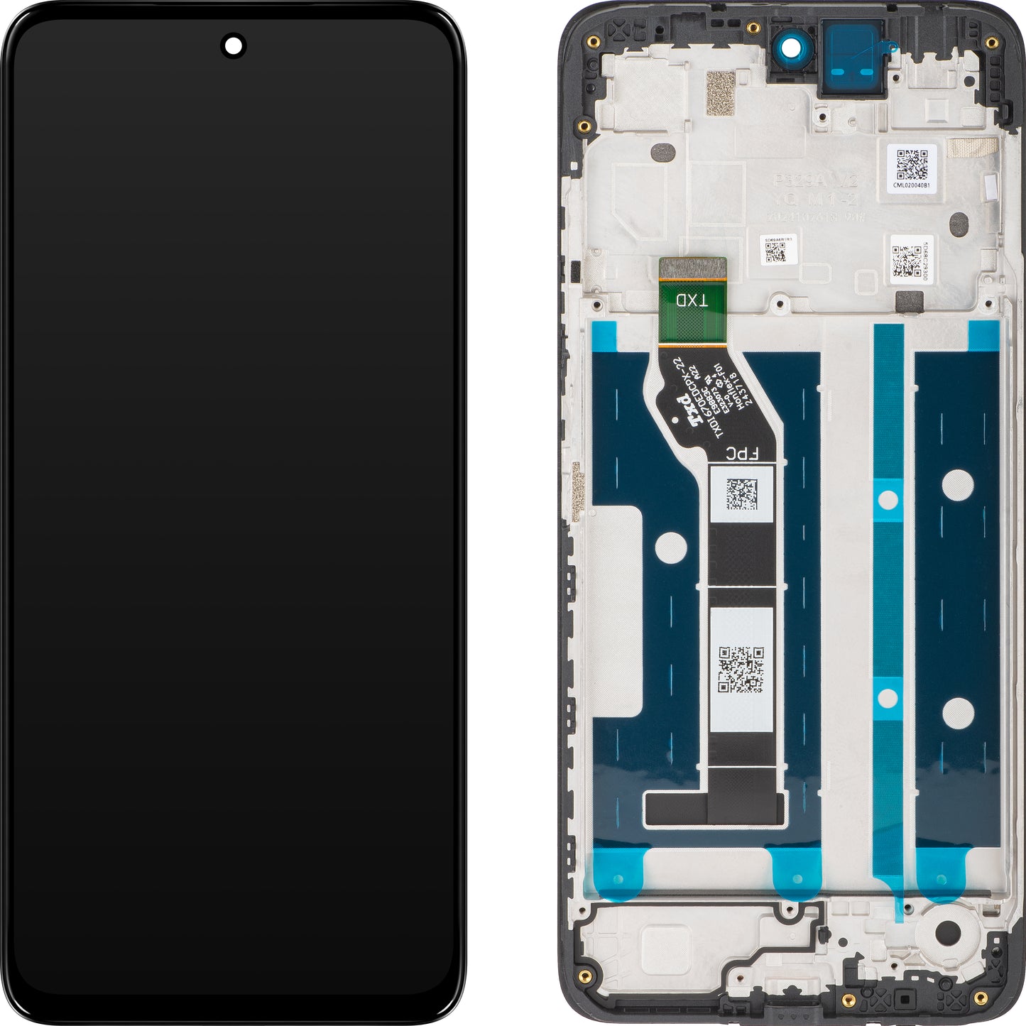 Motorola Moto E15 / G05 Touchscreen Display, with Frame, Black, Service Pack 5D68C29300