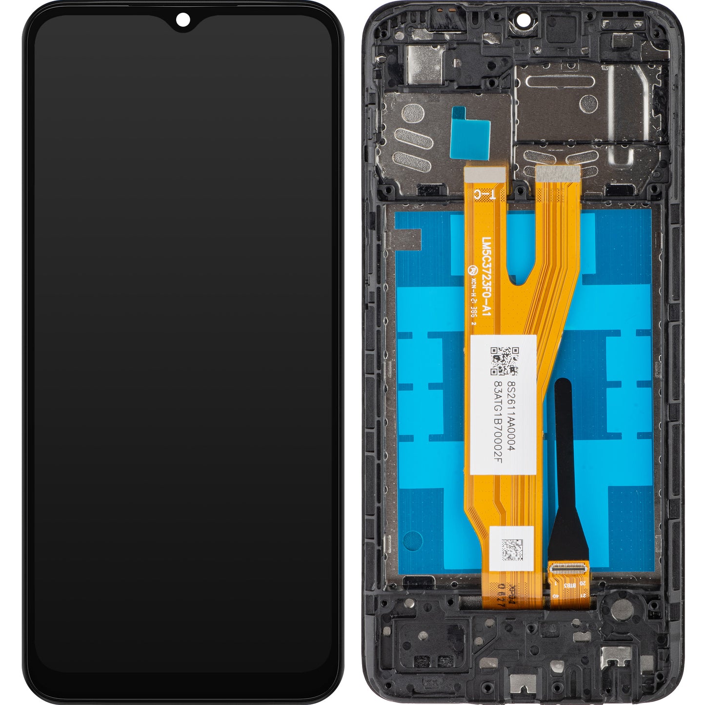Touchscreen MP Display compatible with Samsung Galaxy A03 Core A032, with Frame, Black