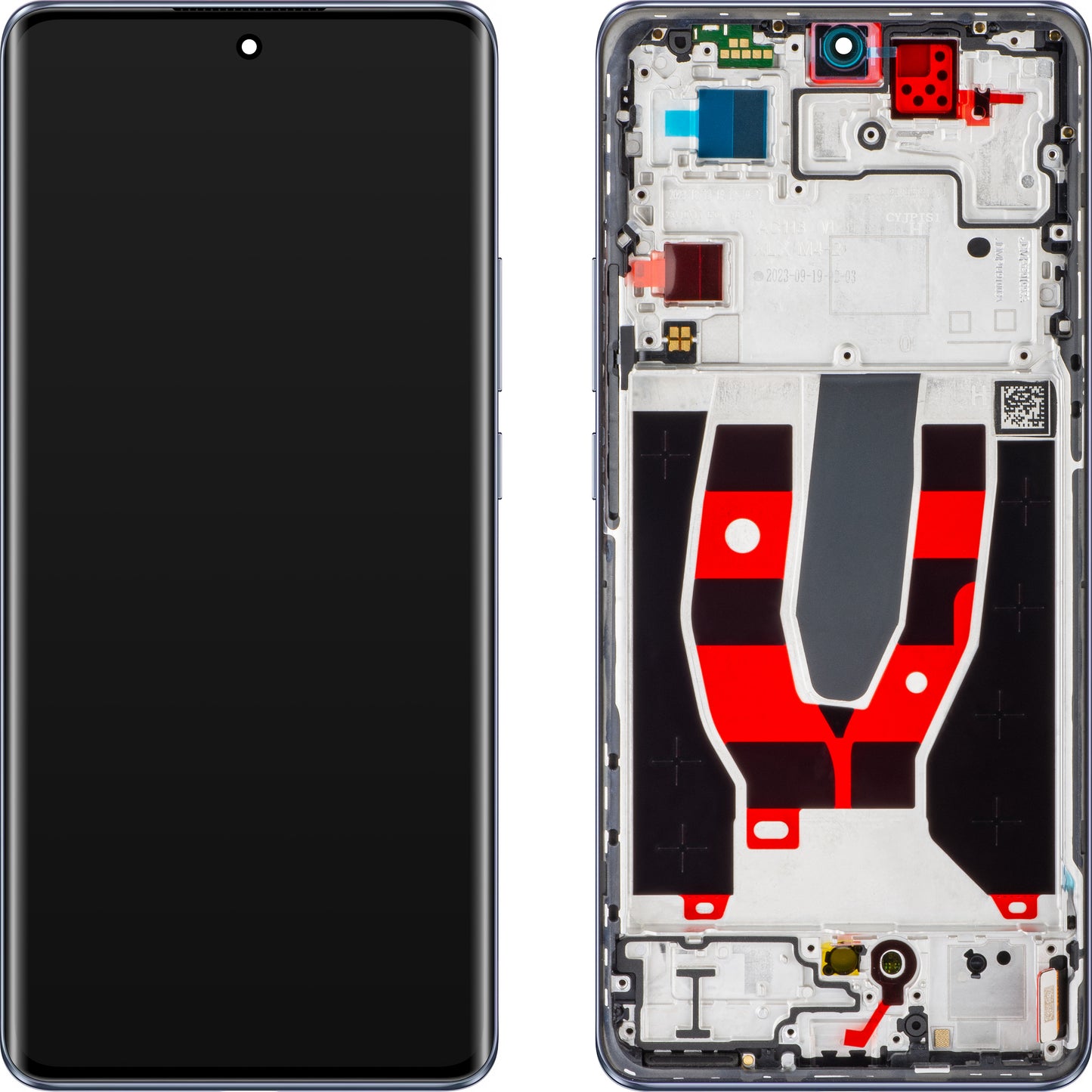 Oppo Reno10 Touchscreen Display with Frame, Blue (Ice Blue), Service Pack 621029000061