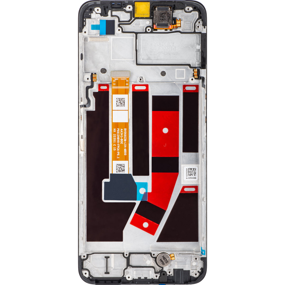Oppo A57 5G Touchscreen Display, with Frame, Black, Service Pack 4130239