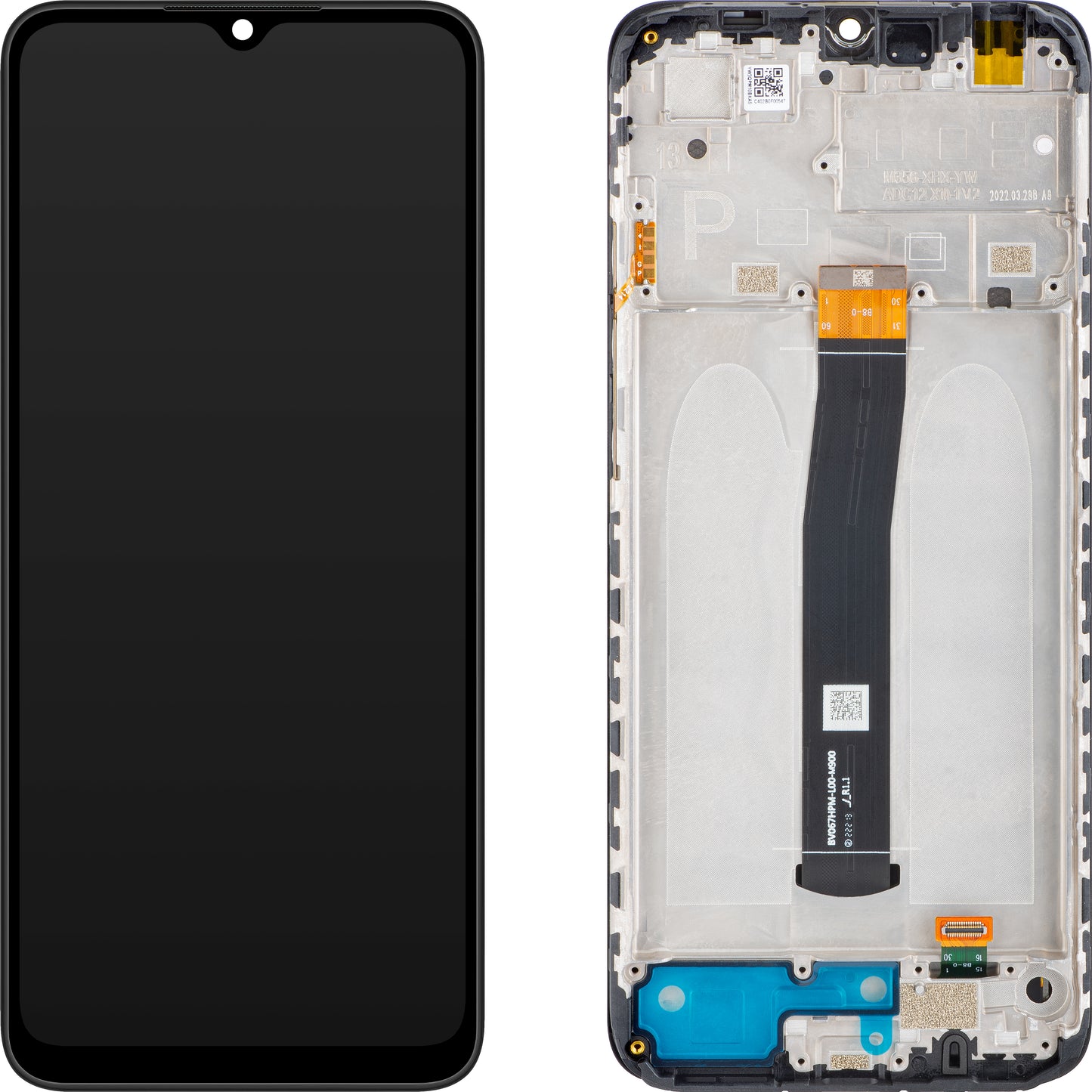 Touchscreen Display Xiaomi Poco C40, with Frame, Black (Power Black), Service Pack 560001C3QP00
