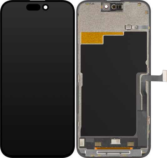 ZY Touchscreen Display for Apple iPhone 15 Pro Max, with Frame, In-Cell IC Movable LCD Version, Black