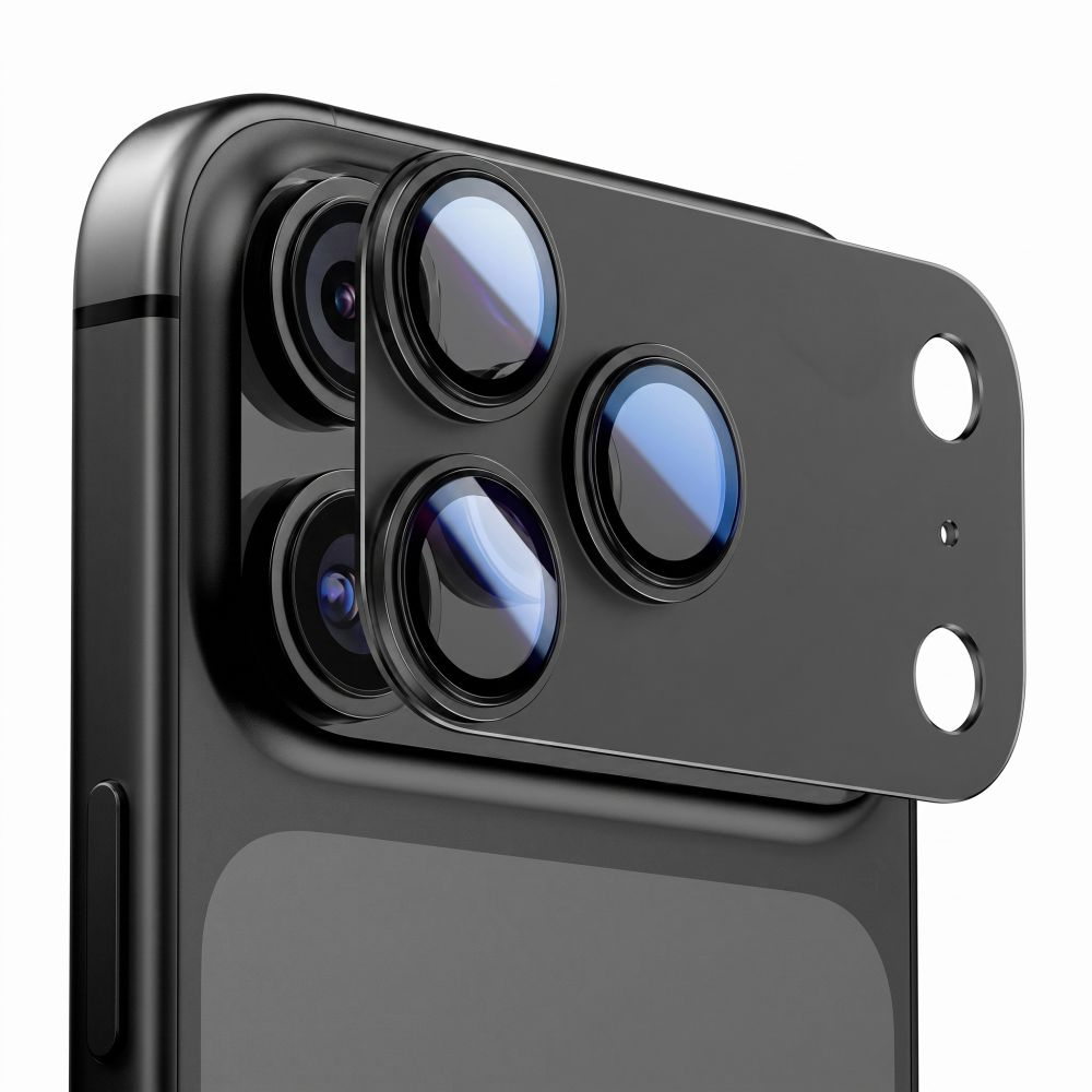 Tech-Protect CamFull Fit+ Rear Camera Protective Film for Apple iPhone 18 Pro Max, Tempered Glass, Black