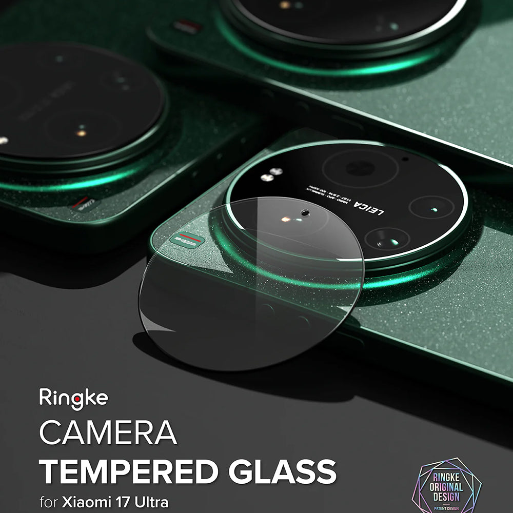 Ringke Rear Camera Protective Film for Xiaomi 17 Ultra, Tempered Glass, Set of 2 Pieces, Transparent