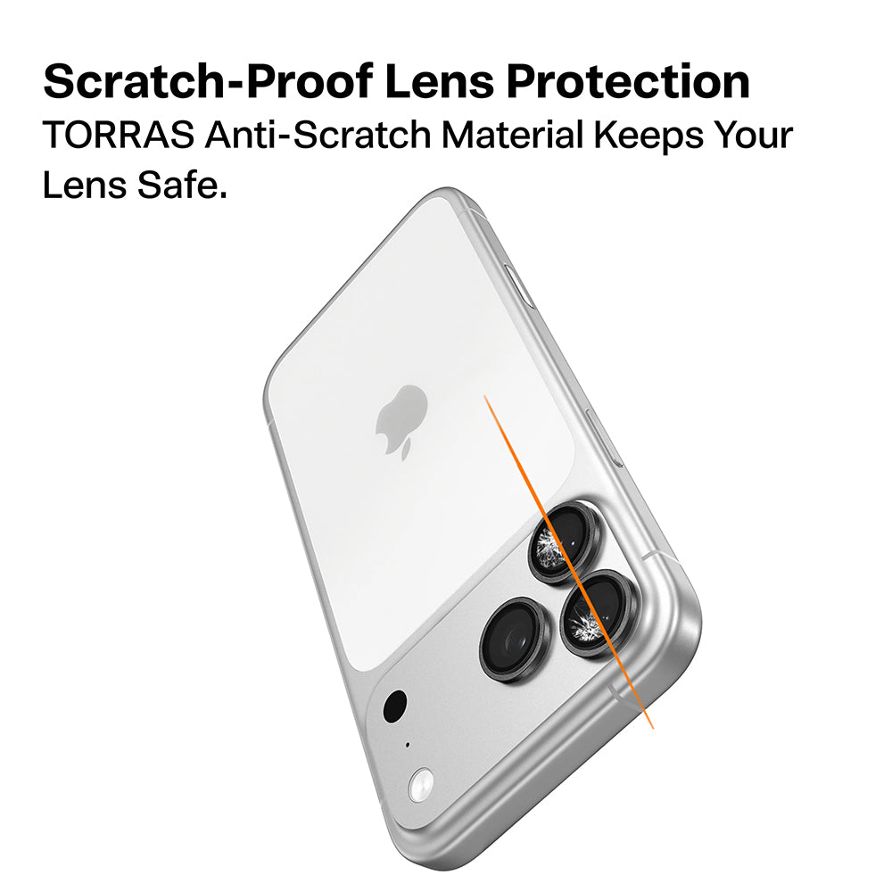 Torras Lensguard Rear Camera Protective Film for Apple iPhone 17 Pro Max / 17 Pro, Tempered Glass, Blue