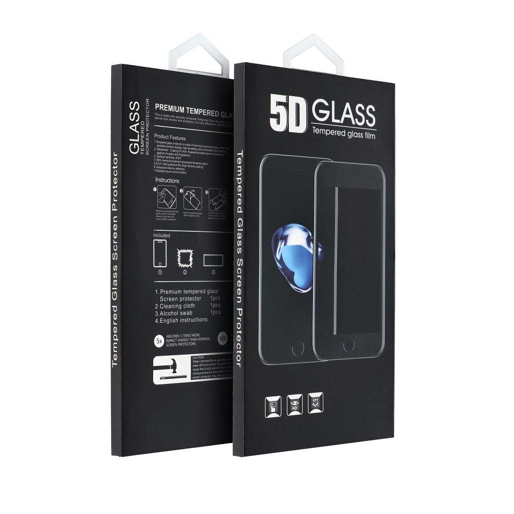 OEM Screen Protector for Xiaomi Redmi 10 (2021), Tempered Glass, Full Glue, 5D, Black
