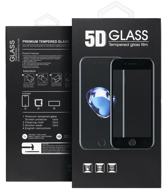 OEM Screen Protector for Samsung Galaxy A37 5G, Tempered Glass, Full Glue, 5D, Black