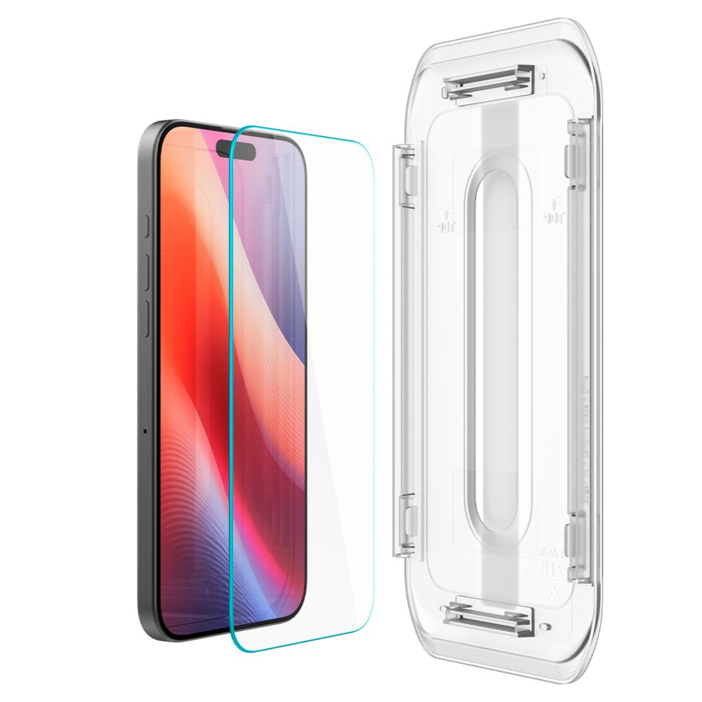 Spigen GlastR EZ FIT Screen Protector for Apple iPhone 17 Pro Max / 16 Pro Max, Tempered Glass, Full Glue, Set of 2 pieces AGL07907