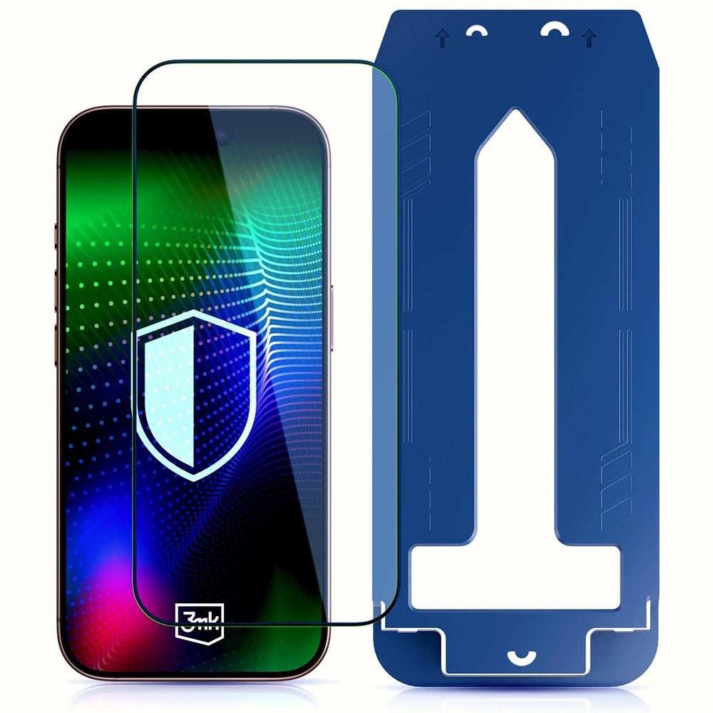 3MK Hardy Ultra Screen Protector for Apple iPhone 17 Air, Tempered Glass, Full Glue, Black