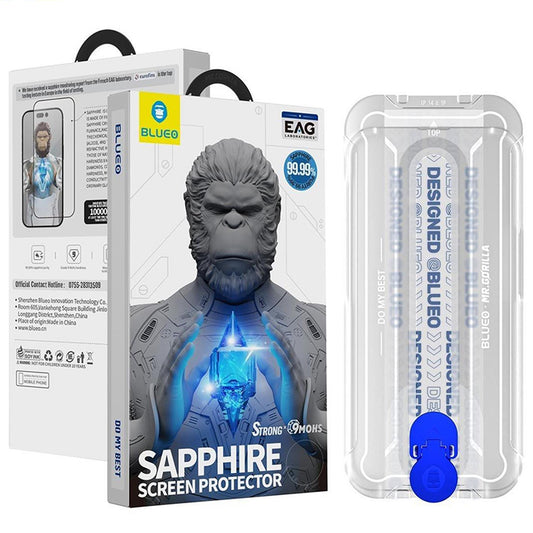 Blueo Anti-Static HD Screen Protector for Apple iPhone 17 Air, Tempered Glass, Full Glue, Black