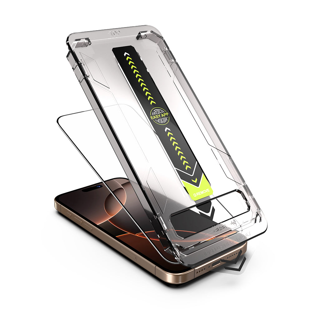 Techsuit TitanGlass Screen Protector for Apple iPhone 17 Air, Tempered Glass, Full Glue, Black