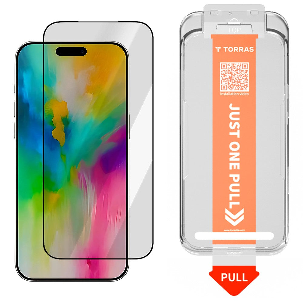 Torras GlassGo Install Master Screen Protector for Apple iPhone 17 Pro, Tempered Glass, Full Glue
