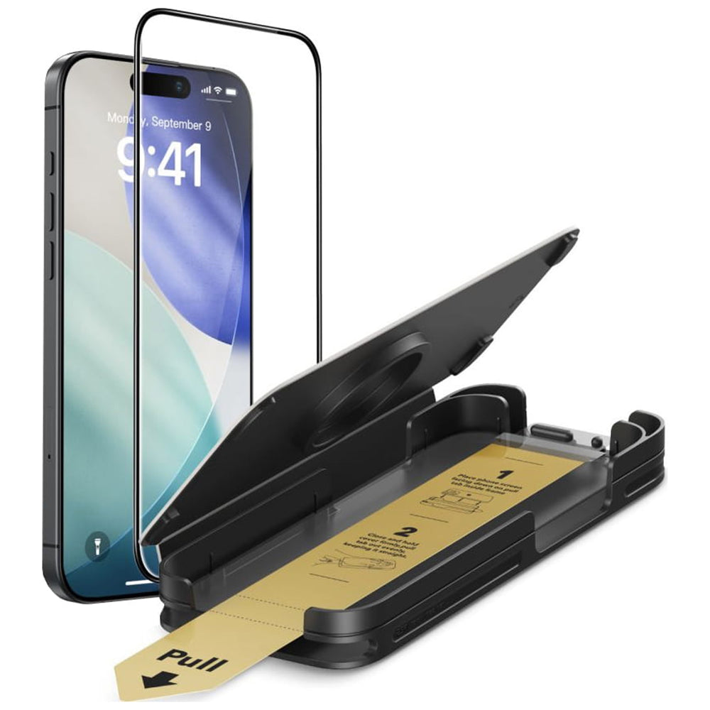 Screen Protection Film ESR UltraFit Armorite Pro for Apple iPhone 17 Pro, Tempered Glass, Full Glue, Black