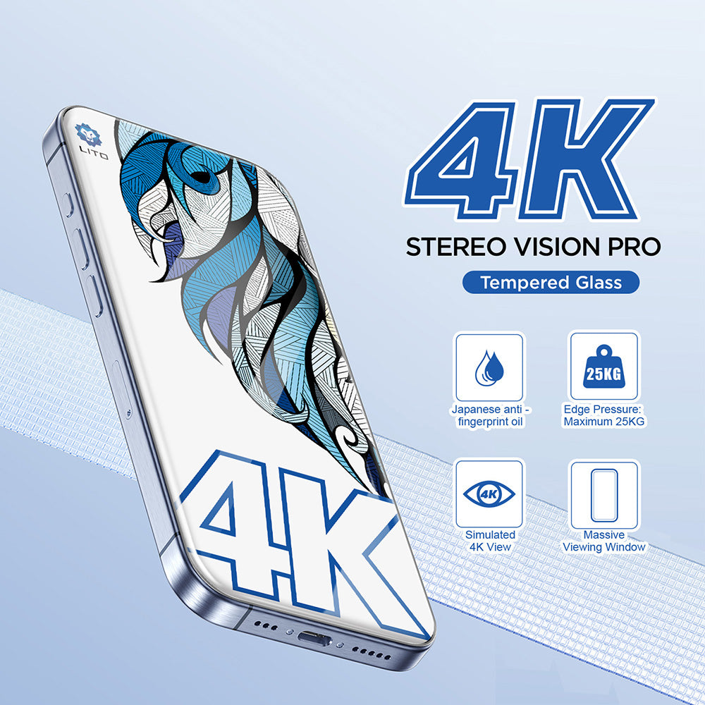 Lito D+ Max 4K Screen Protector for Apple iPhone 17 Air, Tempered Glass, Full Glue, Black