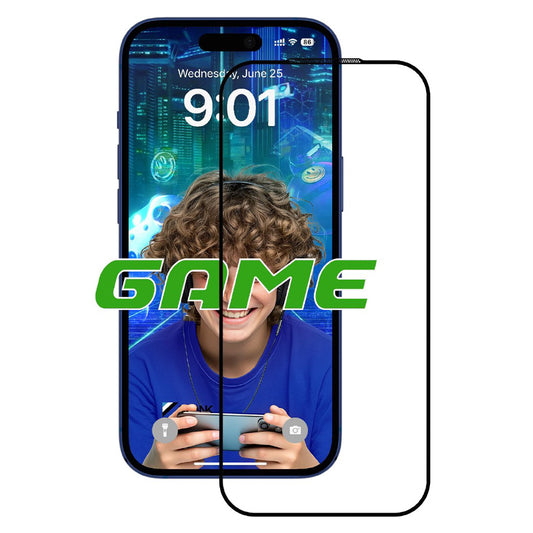 Anank 5X Reinforced Matte Screen Protector for Apple iPhone 17 Air, Tempered Glass, Full Glue, 2.5D, Black