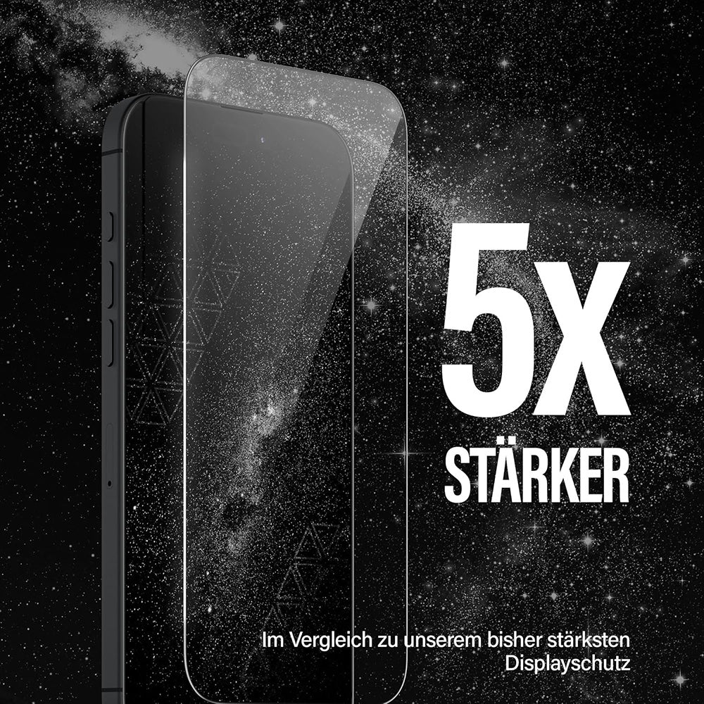 PanzerGlass Ultra-Wide Ceramic II EasyAligner Screen Protector for Apple iPhone 17 Air, Tempered Glass, Full Glue, Black