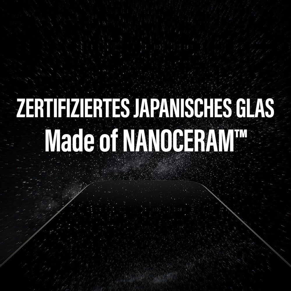 PanzerGlass Ultra-Wide Ceramic II EasyAligner Screen Protector for Apple iPhone 17 Pro, Tempered Glass, Full Glue, Black