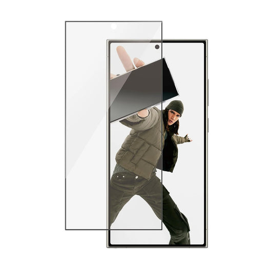 PanzerGlass Ultra-Wide Fit EasyAligner Screen Protector for Samsung Galaxy S24 Ultra S928, Tempered Glass, Full Glue, Black
