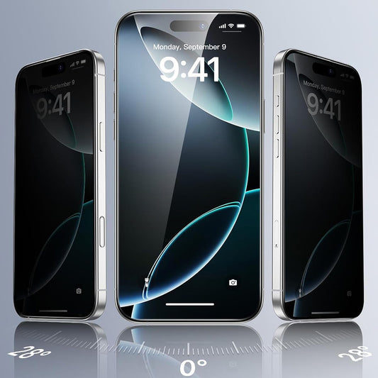 ESR Privacy Screen Protector for Apple iPhone 17 Pro Max, Tempered Glass, Full Glue, Set of 3 Pieces