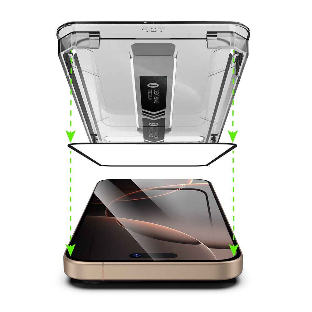 Privacy Screen Protector Techsuit TitanGlass for Apple iPhone 17 Pro, Tempered Glass, Full Glue