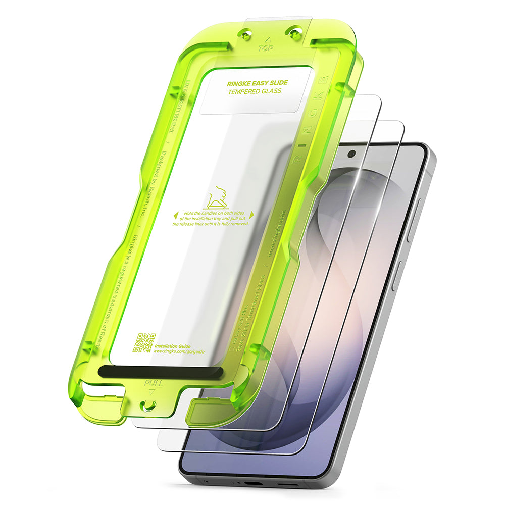 Ringke Easy Slide Screen Protector for Samsung Galaxy S26 Plus S947, Tempered Glass, Full Glue, Set of 2 Pieces