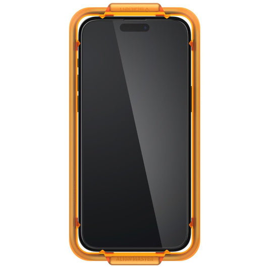 Spigen GlastR Align Master Screen Protector for Apple iPhone 15, Tempered Glass, Full Glue, Set of 2 pieces, Black AGL06906