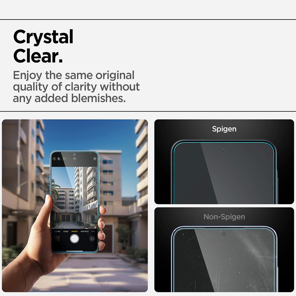 Spigen GlastR EZ FIT HD Screen Protector for Samsung Galaxy A37 5G / A36 A366, Tempered Glass, Full Glue AGL11365