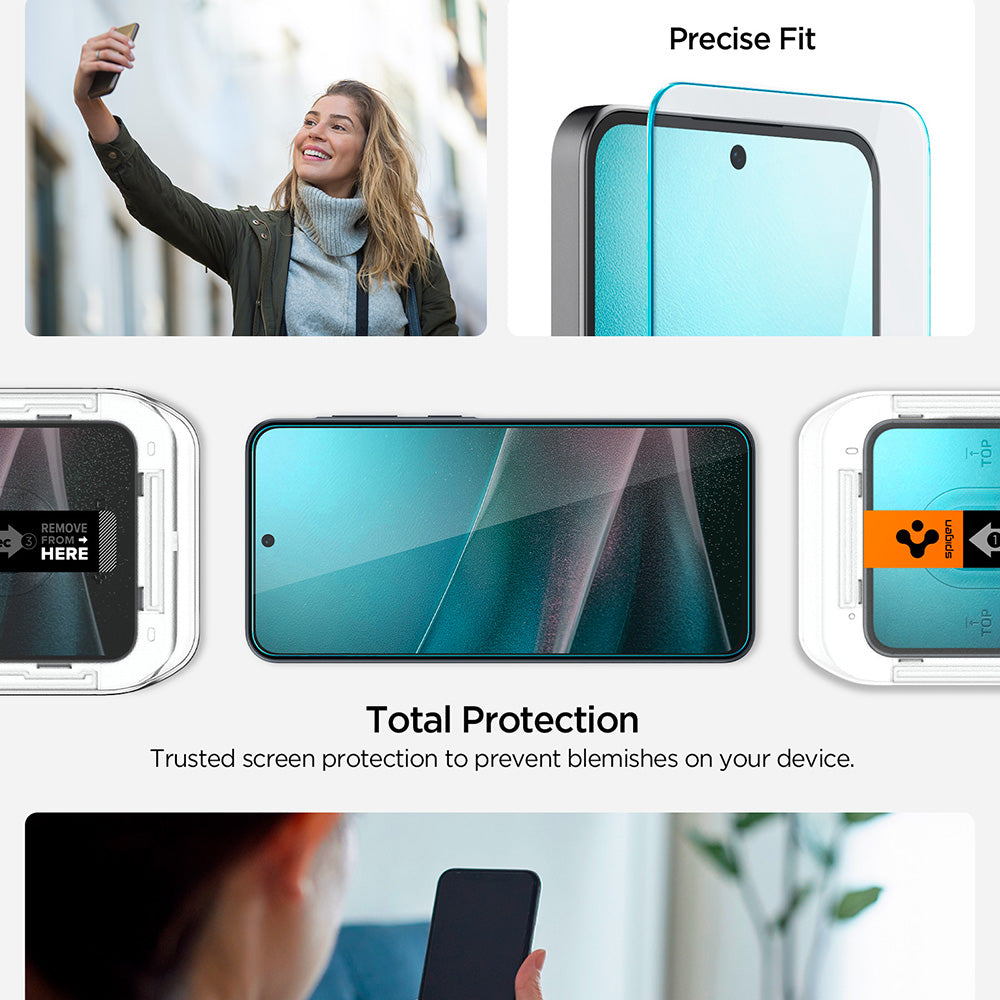 Spigen GlastR EZ FIT HD Screen Protector for Samsung Galaxy A37 5G / A36 A366, Tempered Glass, Full Glue AGL11365