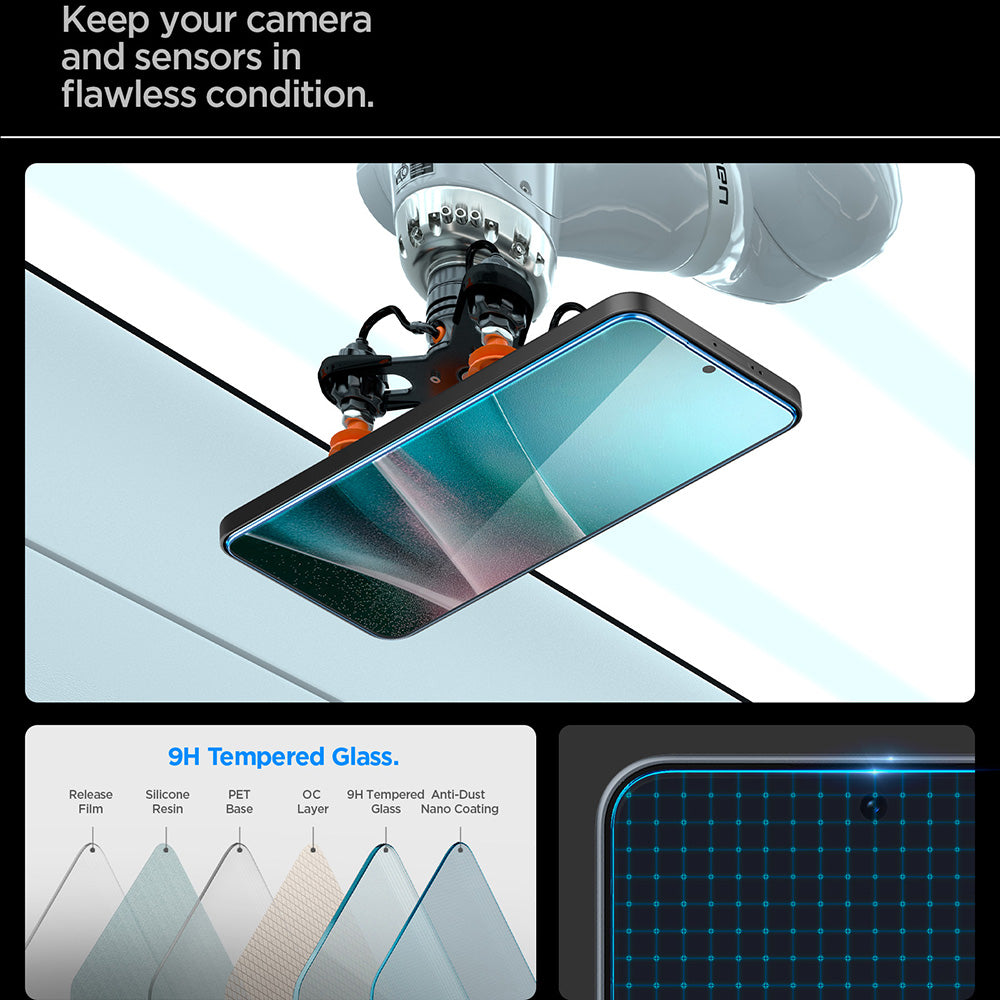 Spigen GlastR EZ FIT HD Screen Protector for Samsung Galaxy A37 5G / A36 A366, Tempered Glass, Full Glue AGL11365