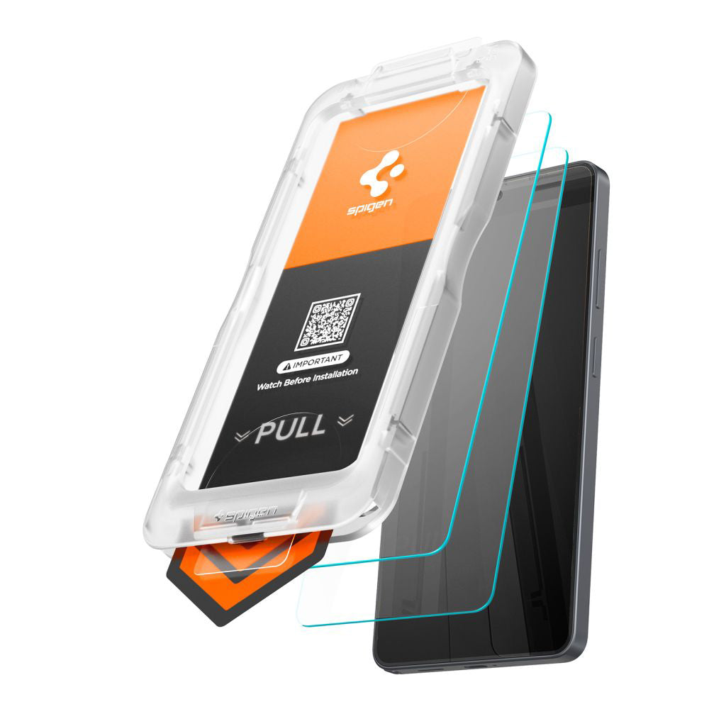 Spigen GlastR EZ FIT Pro HD Screen Protector for Samsung Galaxy S26 Plus S947, Tempered Glass, Full Glue, Set of 2 pieces AGL11084