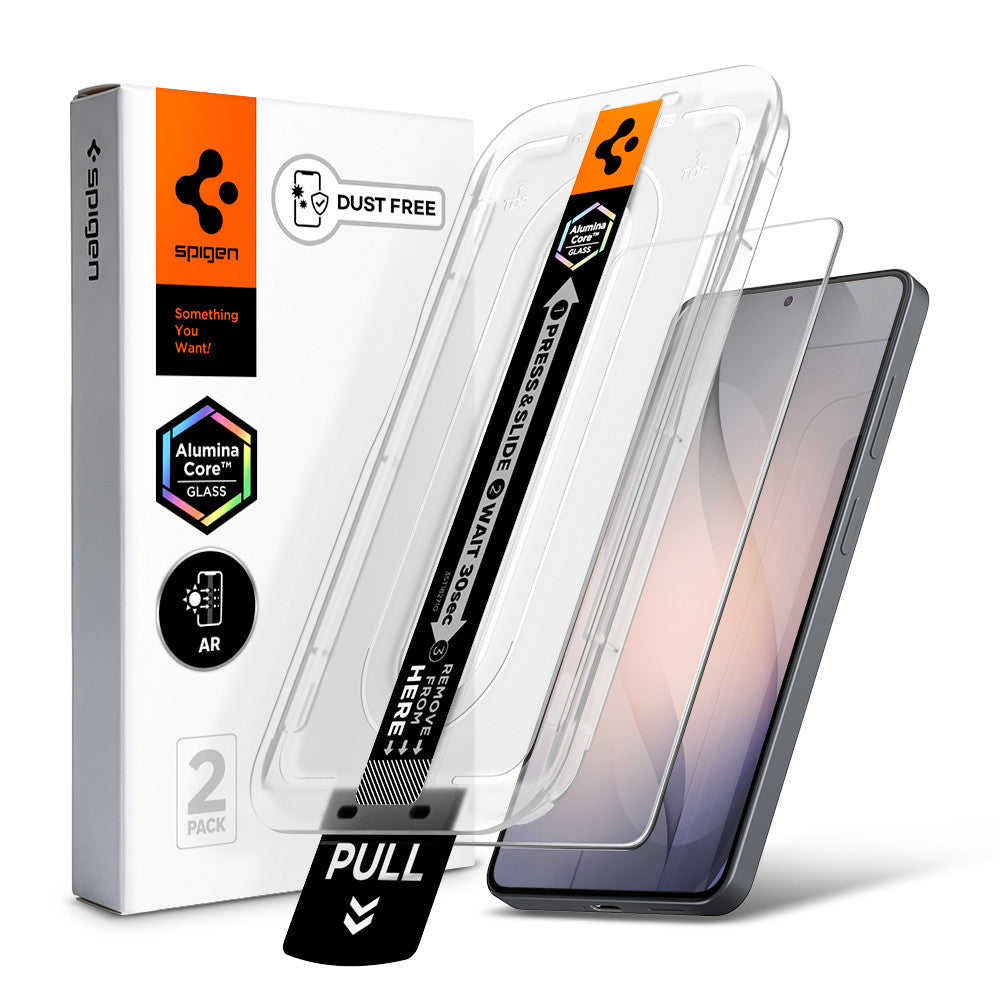 Spigen GlastR EZ FIT Pro Anti-Reflection Screen Protector for Samsung Galaxy S26 S942, Tempered Glass, Full Glue, Set of 2 pieces