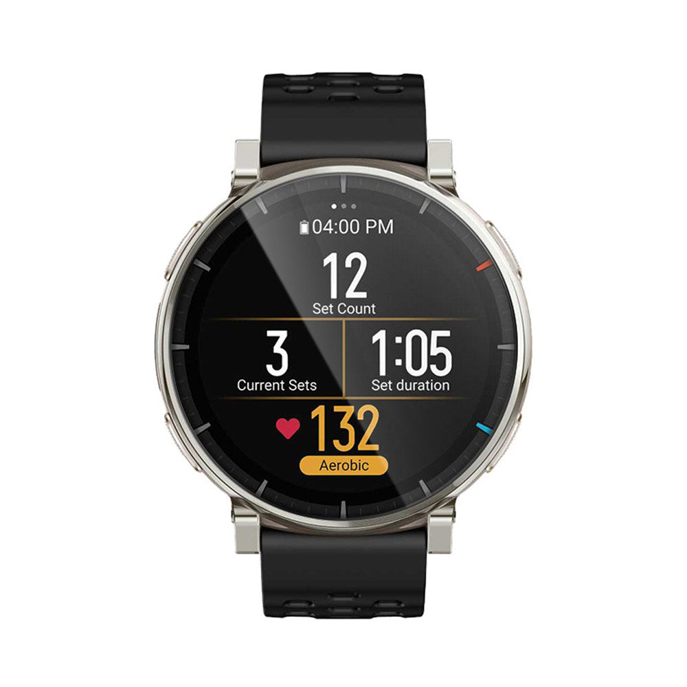 Techsuit Nano Flex Screen Protector for Amazfit Active 3 Premium, Plastic, Set of 2 pieces, Black
