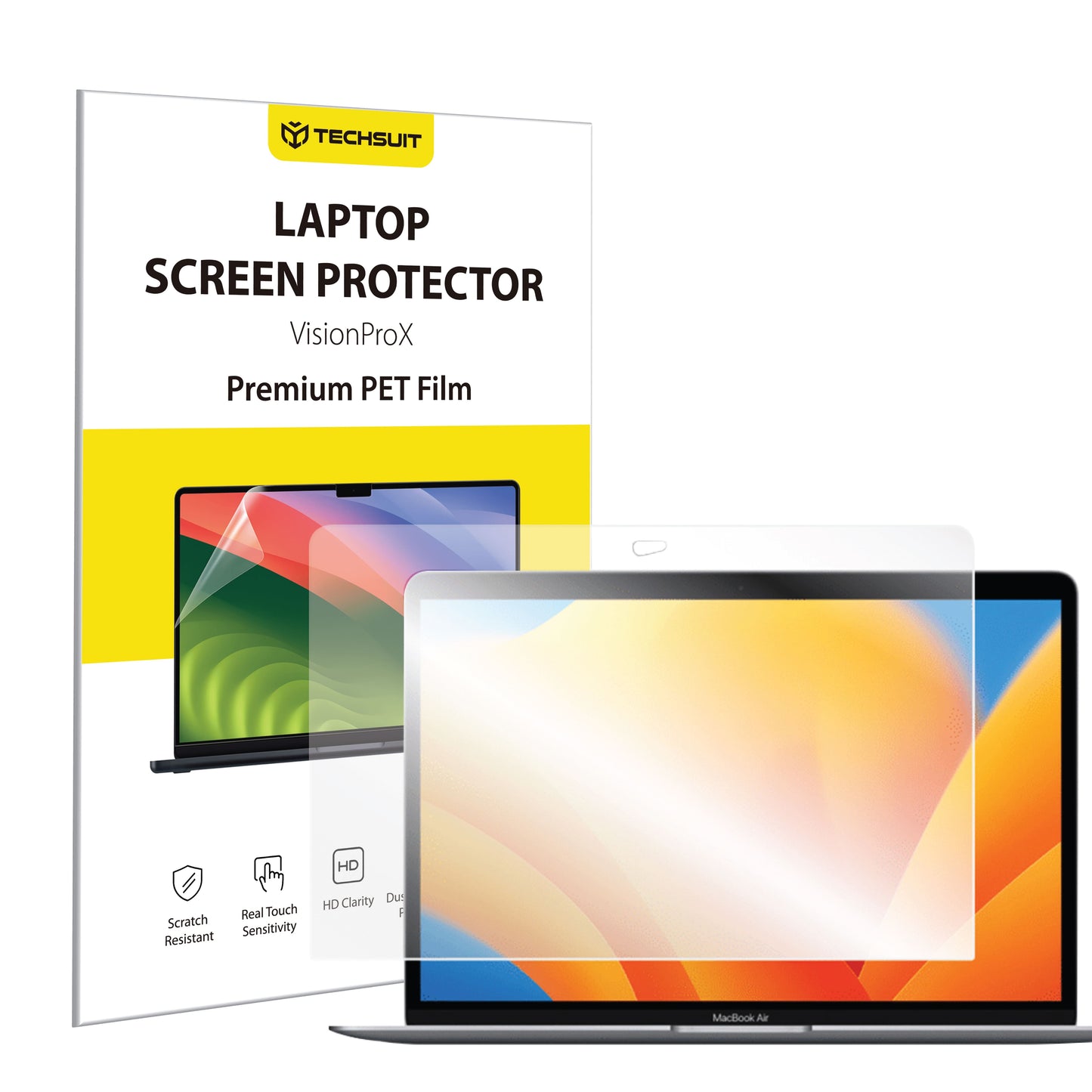 Techsuit VisionProX Anti Blue Light Screen Protector for Apple MacBook Air 13inch (2020) / (2018) / (2017), Plastic