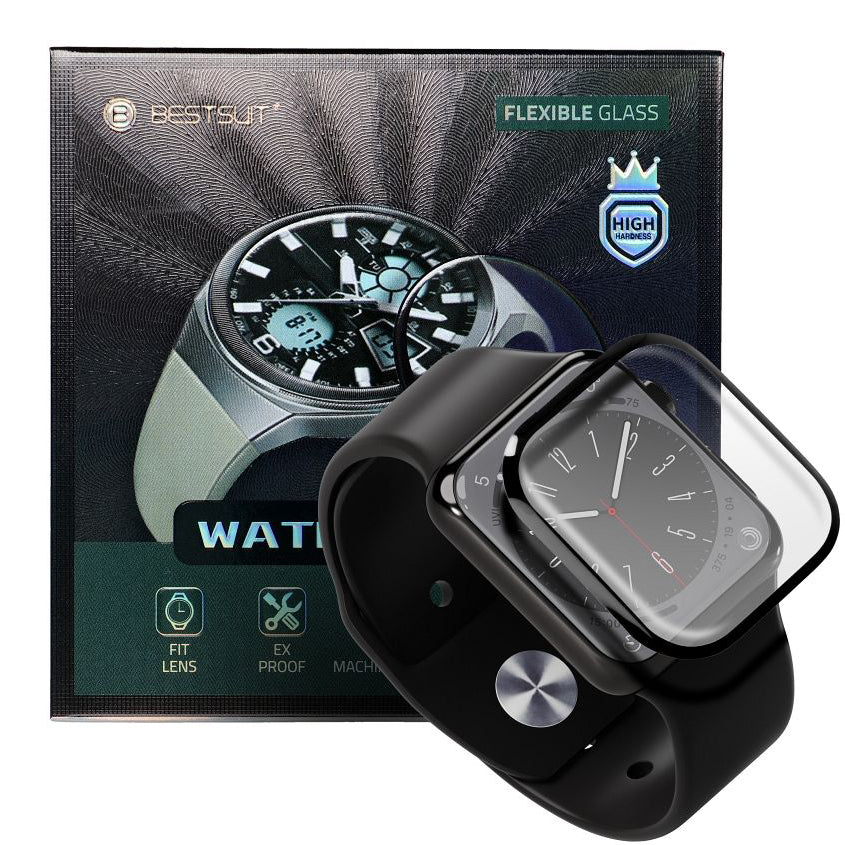 Bestsuit Protective Sleeve for Huawei Watch 4 Pro, Flexible Glass, Black