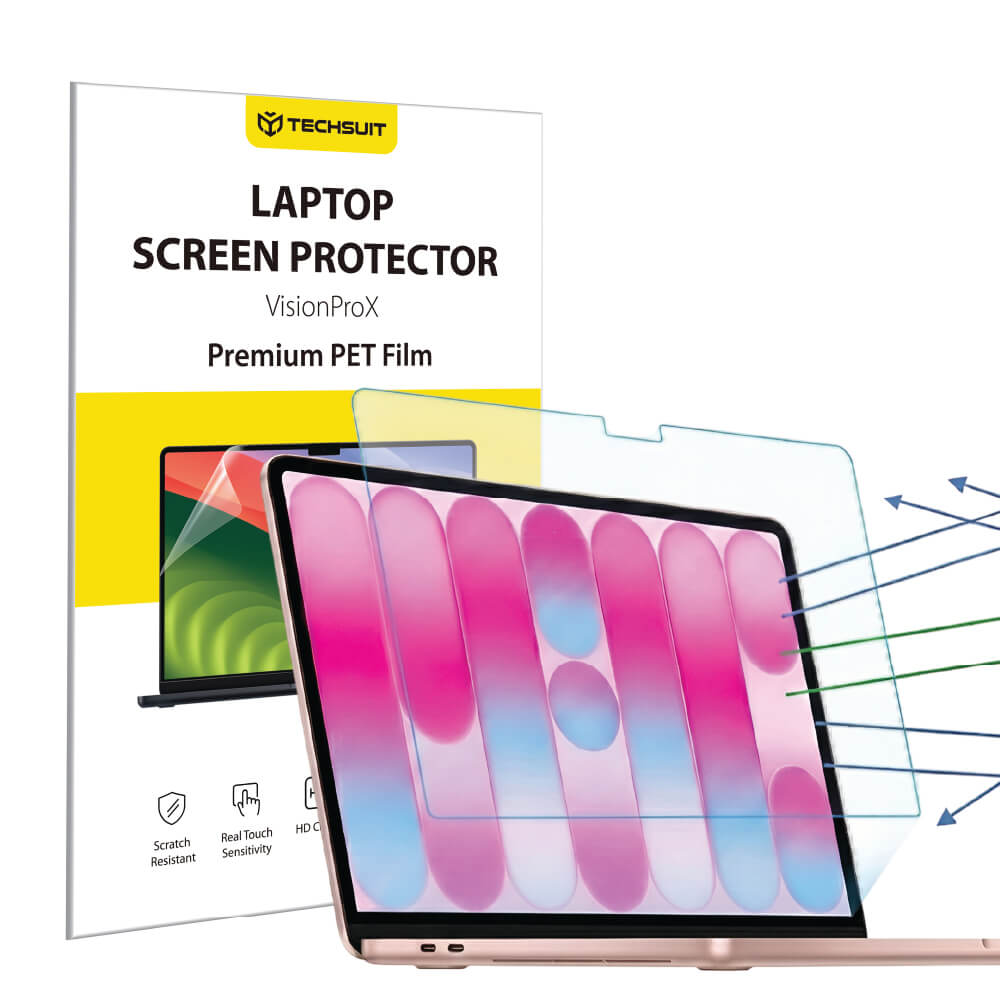 Techsuit VisionProX Anti Blue Light Screen Protector Film for Apple MacBook Neo 13inch, Plastic