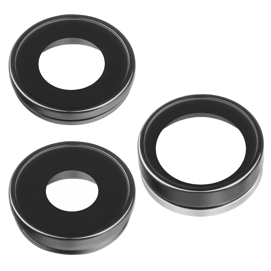 Apple iPhone 13 Pro Max / 13 Pro Rear Camera Glass, Wide + UltraWide + Telephoto, with Frame (Interior), Black