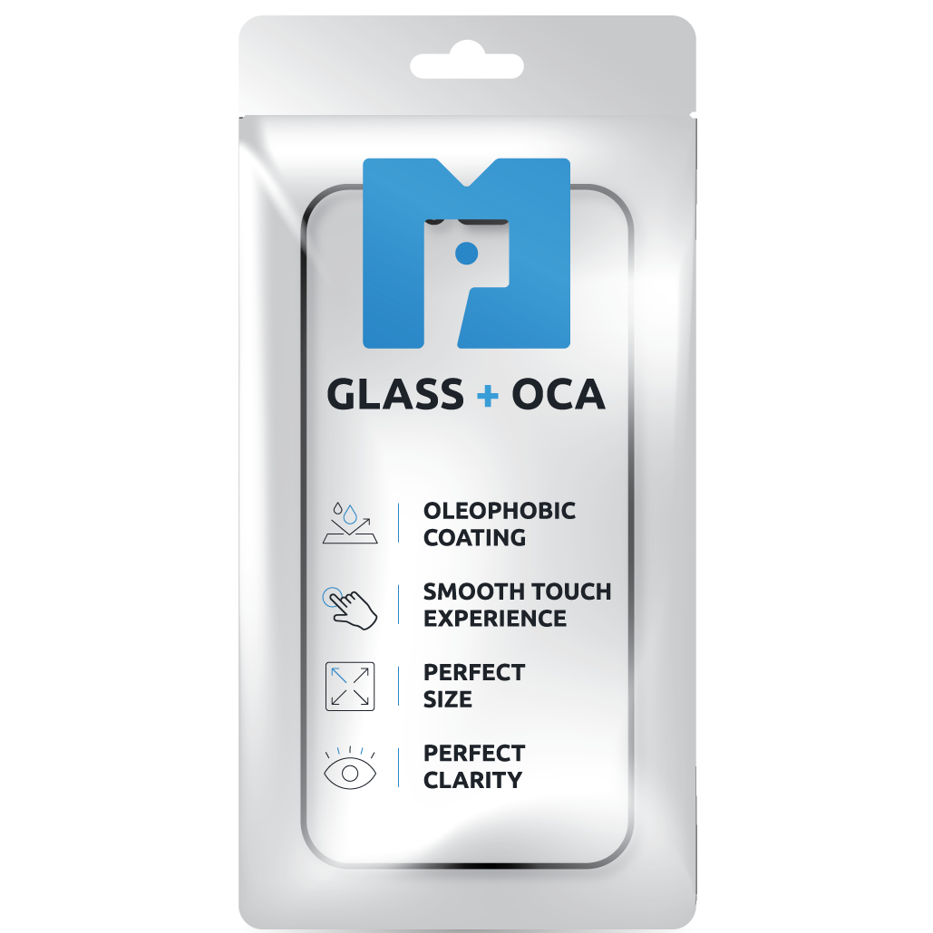 Screen Glass + OCA MP compatible with Apple iPhone 15 Plus, Black