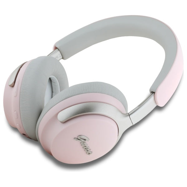 Handsfree Bluetooth Guess Metal Script Logo, A2DP, ANC, Pink