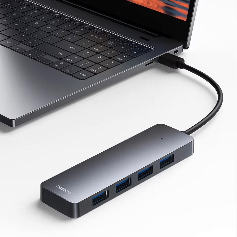 Baseus UltraJoy Lite USB Hub, 4 x USB-A 3.0, Gray B0005280B811-00