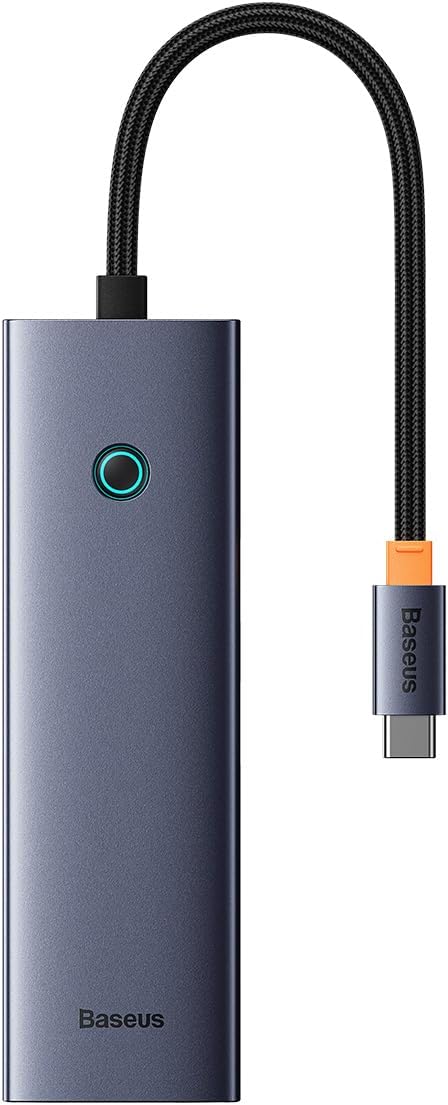 Baseus UltraJoy USB-C Hub, 4 x USB-A 3.0 - 1 x USB-C - 1 x HDMI, Gray B00052807813-01
