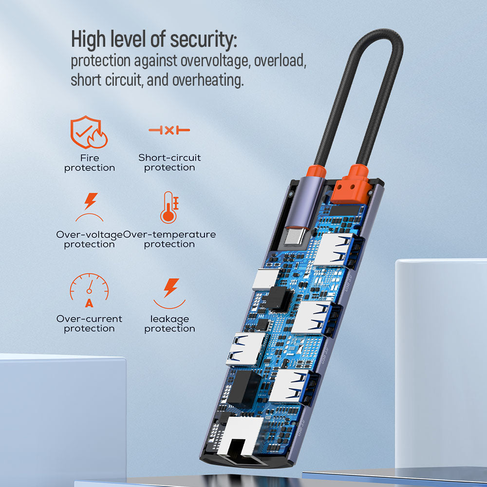ColorWay CW-HUB03 USB-C Hub, 6in1, Silver