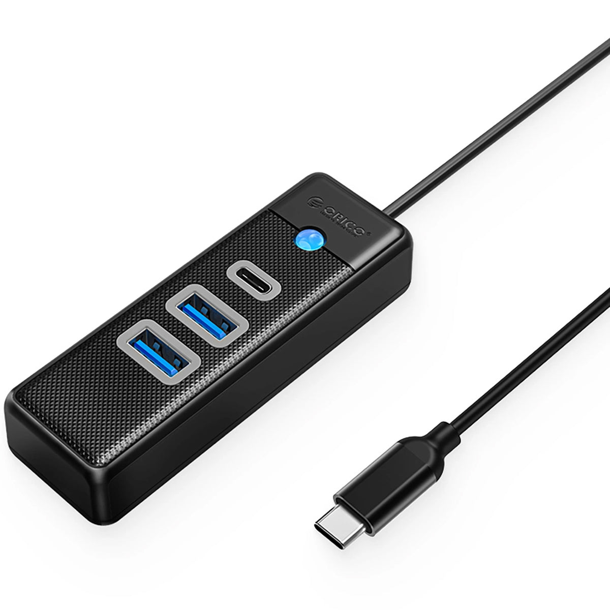 Orico PWC2U-C3 USB-C Hub, 2 x USB-A 3.0 - 1 x USB-C, Black