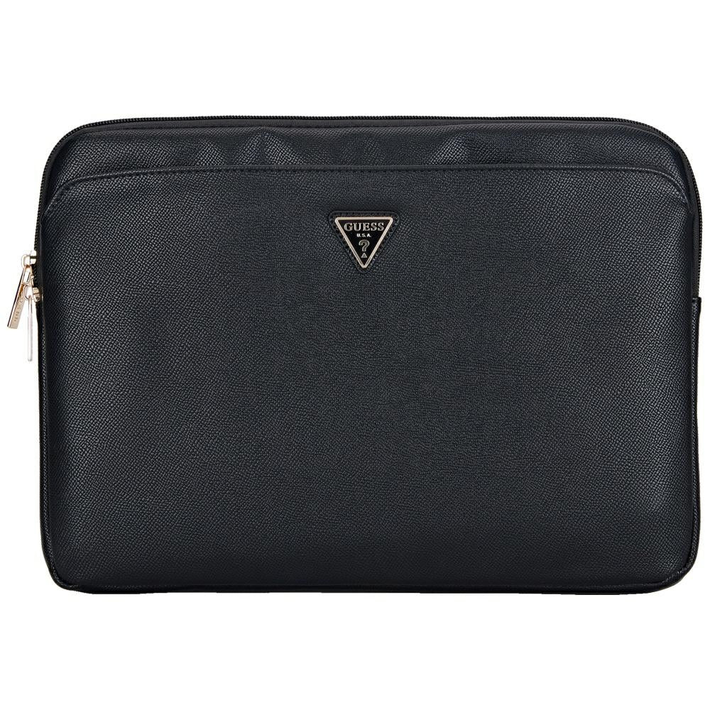 Guess Grained Triangle Logo Case for 14-inch Laptop, Black