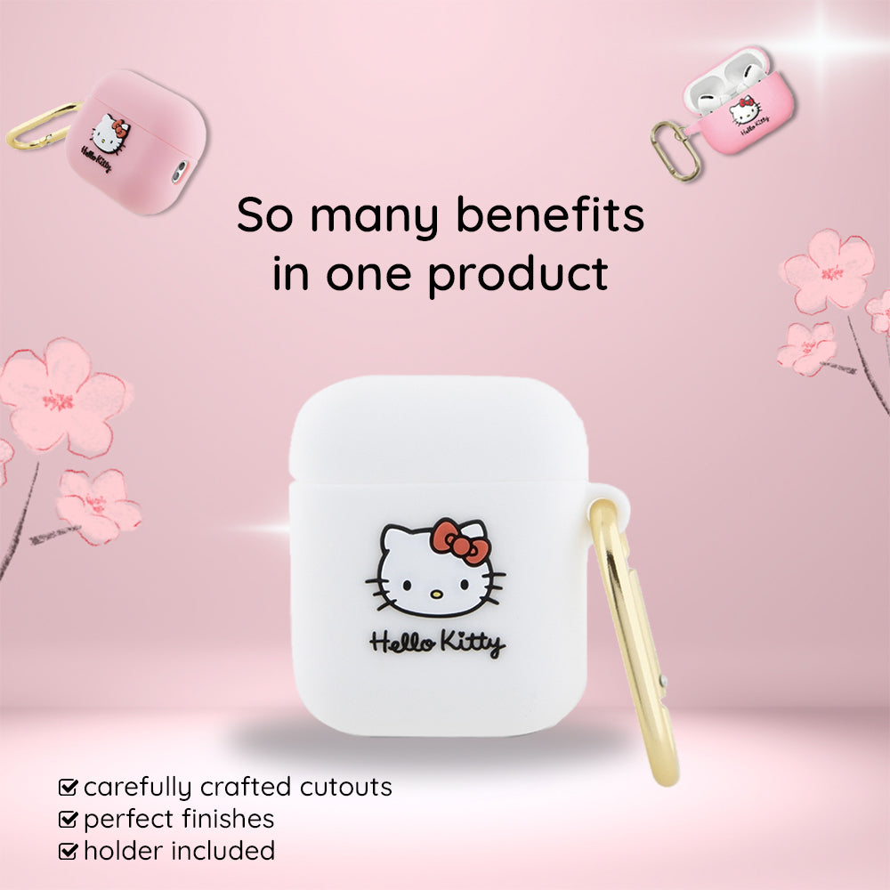 Hello Kitty 3D Kitty Head Case for Apple AirPods Pro 2, Pink
