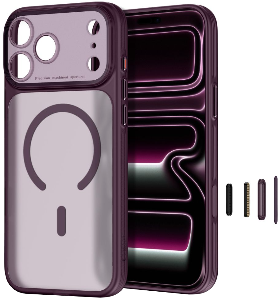 MagSafe Case for Apple iPhone 18 Pro / 17 Pro, Tech-Protect, MagPrime CC, Matte Burgundy