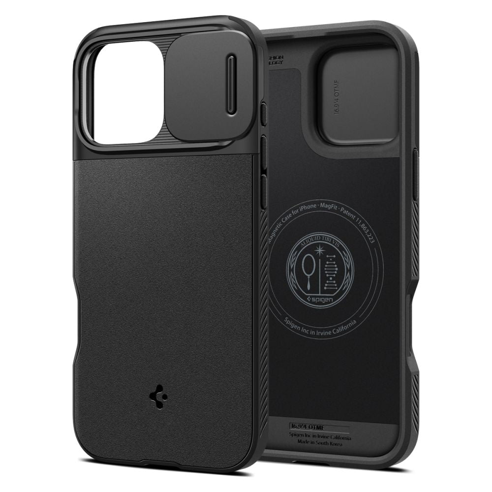 MagSafe case for Apple iPhone 16 Pro, Spigen, OPTIK ARMOR, Black ACS08149