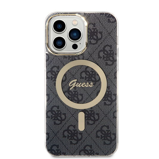 MagSafe Case for Apple iPhone 16, Guess, IML 4G, Black