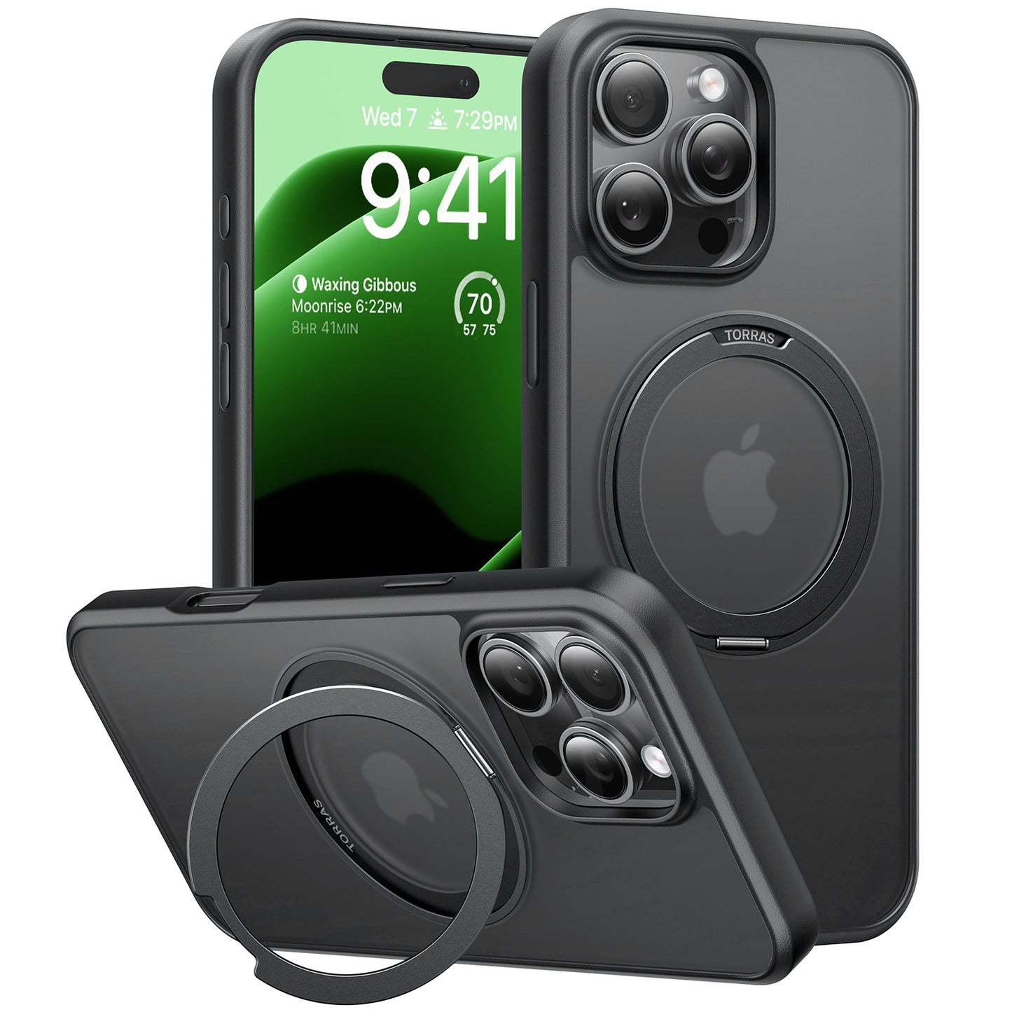 MagSafe Case for Apple iPhone 16 Pro Max, Torras, Ostand Pro, Black