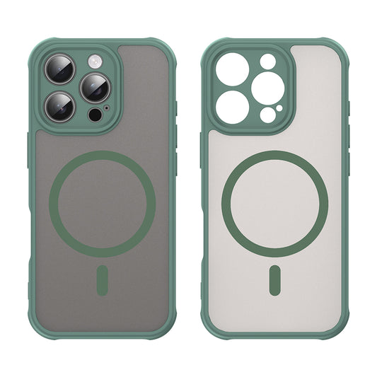 MagSafe Case for Apple iPhone 16 Pro, Techsuit, HaloFrost II, Green