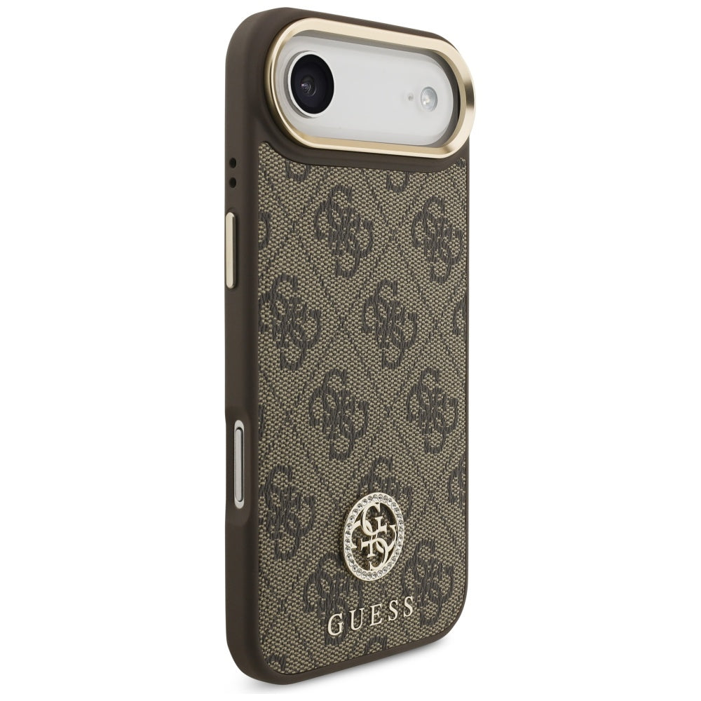 MagSafe Case for Apple iPhone 17 Air, Guess, 4G Strass Logo, Brown